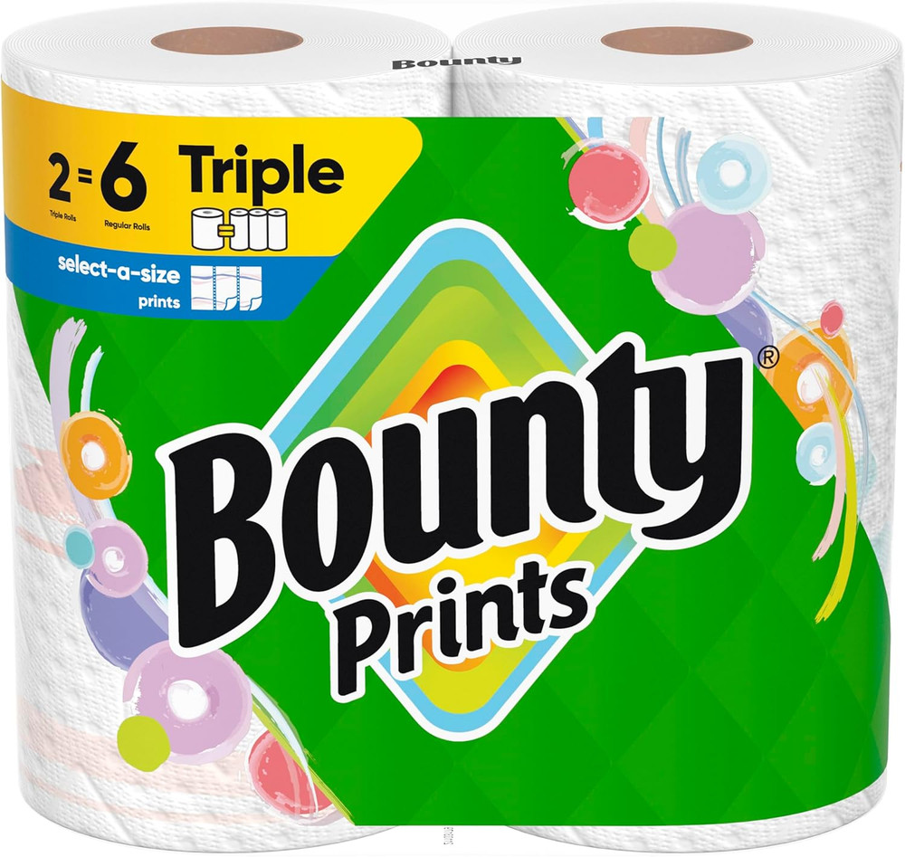 Bounty Select-A-Size Paper Towels, Prints, 2 123 sheet (Pack of 2), Prints