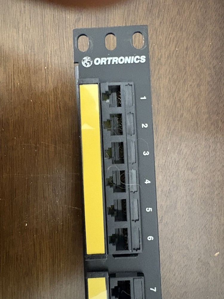 Ortronics Cat6 24-Port Patch Panel T568B Missing 13-18 Rack Mount