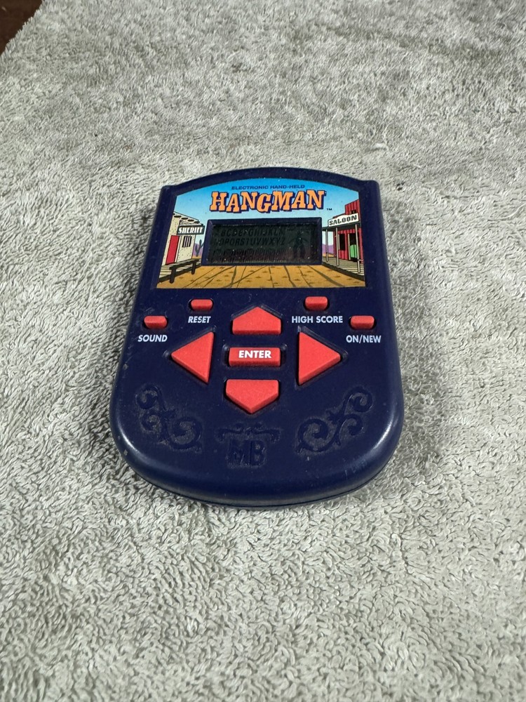Milton Bradley MB Hangman Electronic Handheld Game Vintage 1995