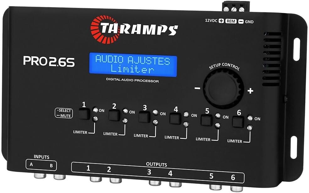 Compact Digital Signal Processor with Adjustable 3-Band Equalization for Cars