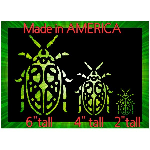 7"x10" Clear Plastic Stencil - Beetle Bug (SAA69)