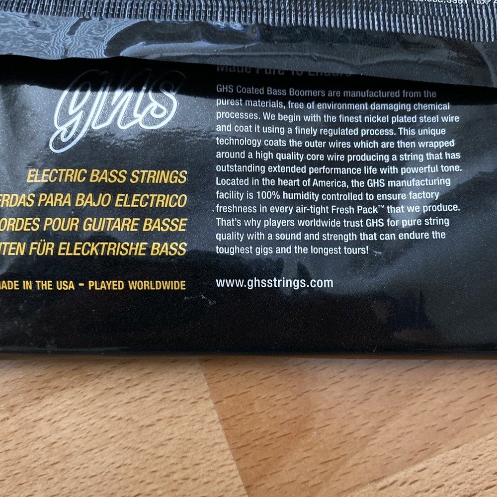 GHS CB ML3045 Long Scale Coated Bass Boomers Medium Light 45 - 100 Strings