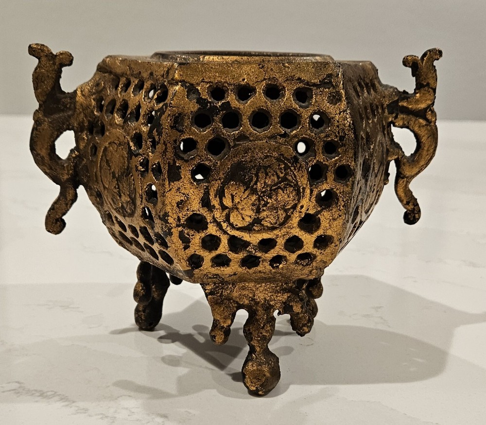 Antique Asian Cast Iron Incense Burner