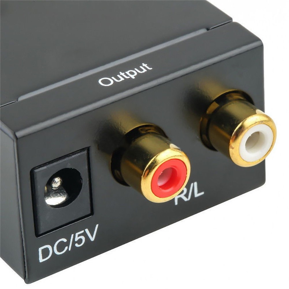Digital Analog Audio Converter Adapter Amplifier Decoder Optical Fiber Coaxial