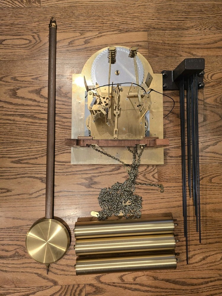 Daneker Grandfather Clock Kit Urgos UW Movement Dial Weights Chimes Chains