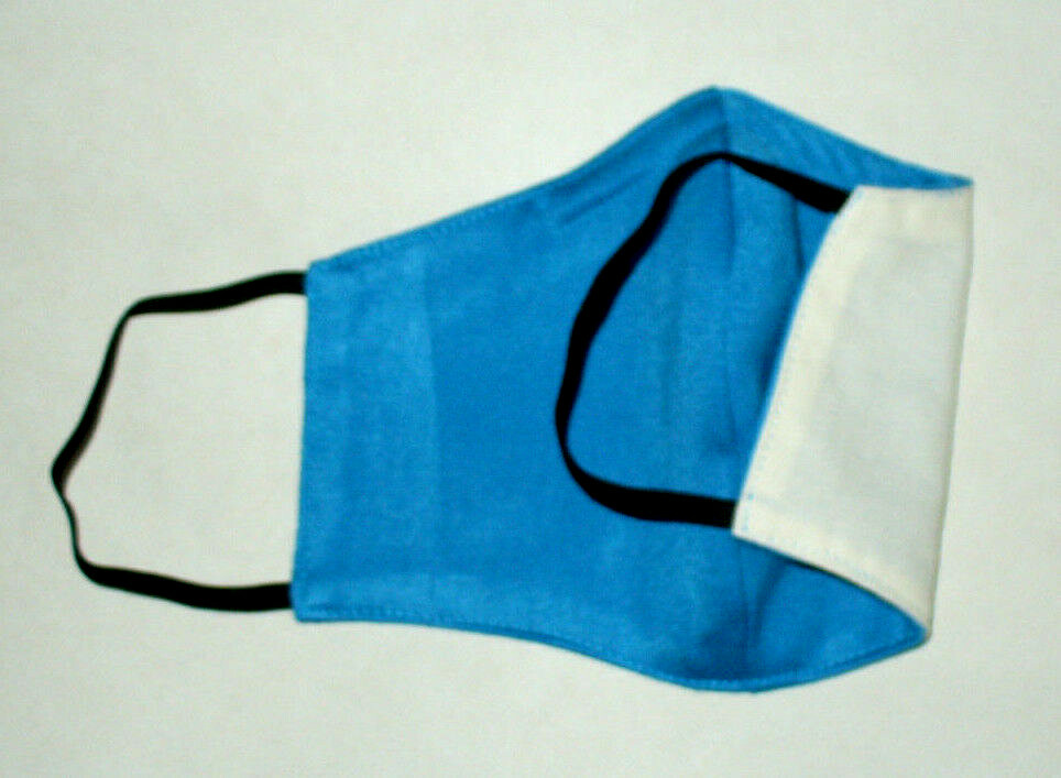 Face Mask Wire Adult Blue Ivory