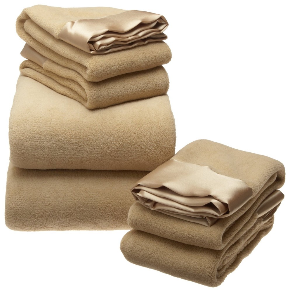 Micro-Fluff Sheet Set with Bonus Pillowcase and Satin Hem, Twin, Wheat