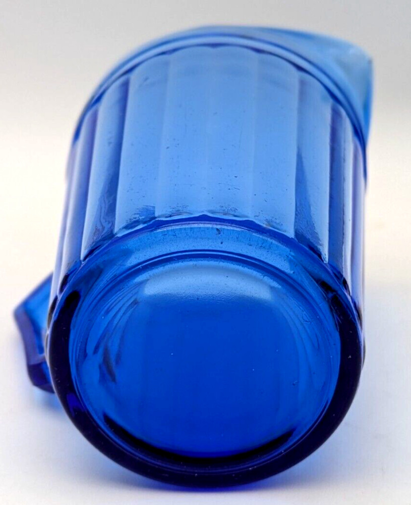 Cobalt Blue Glass Pitcher Pressed Glass