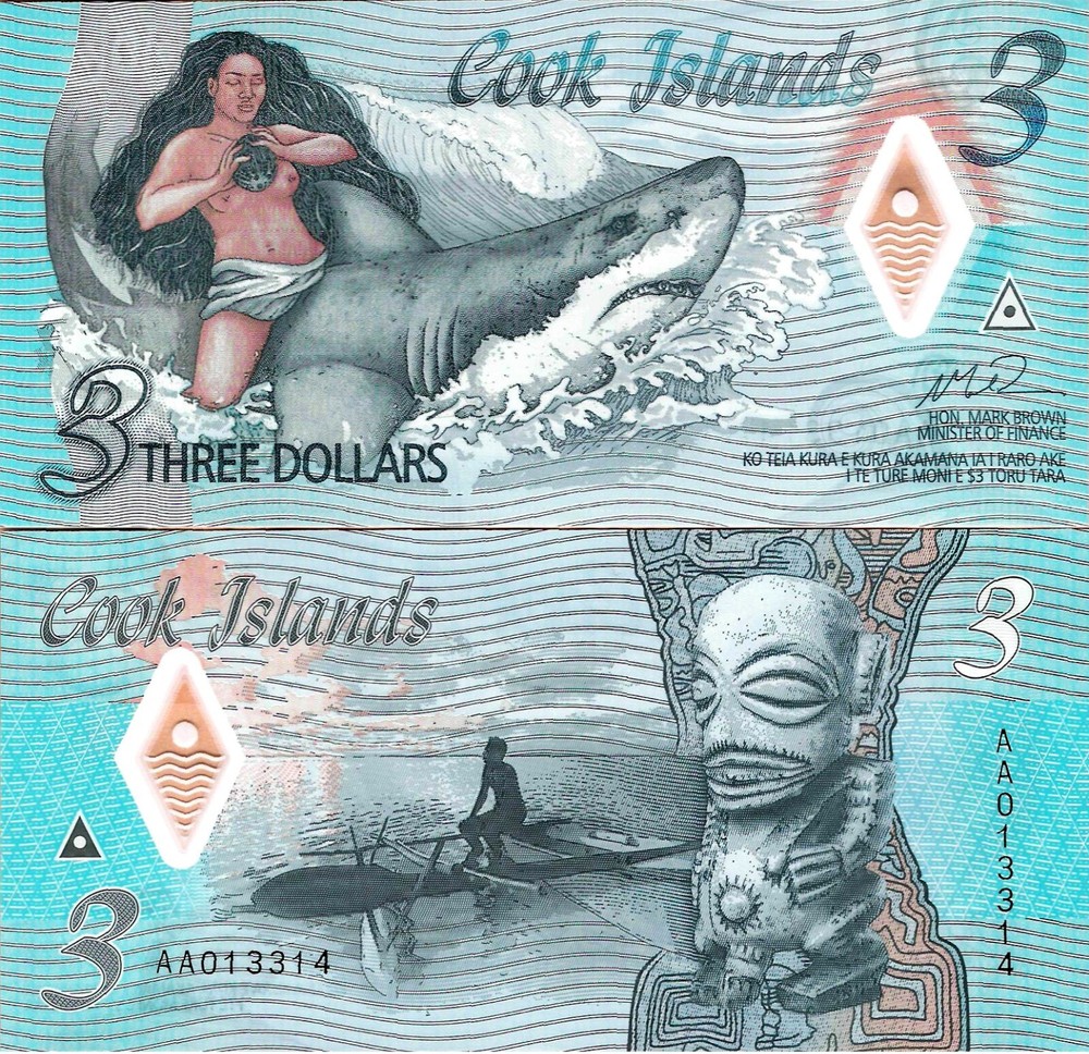 Cook Islands 2021 - 3 Dollars - Pick NEW UNC Polymer