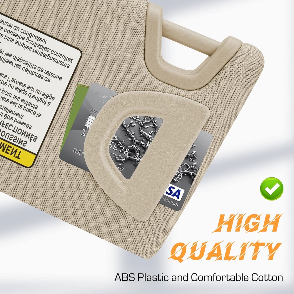 Beige Driver Left Side Sun Visor Replacement Side,
