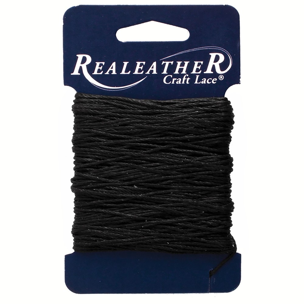 Realeather(R) Crafts Waxed Thread 25yd-Black