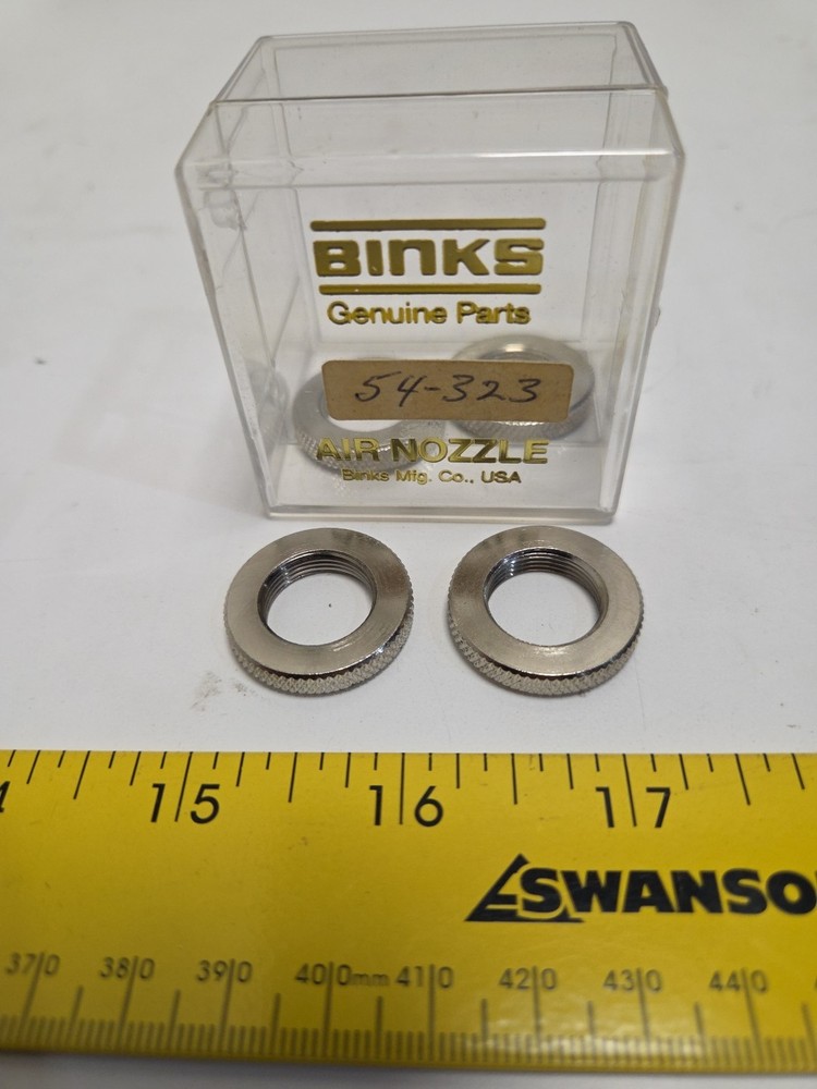 Binks 54-323 Fluid Control Screw Locknut Lot Of 2
