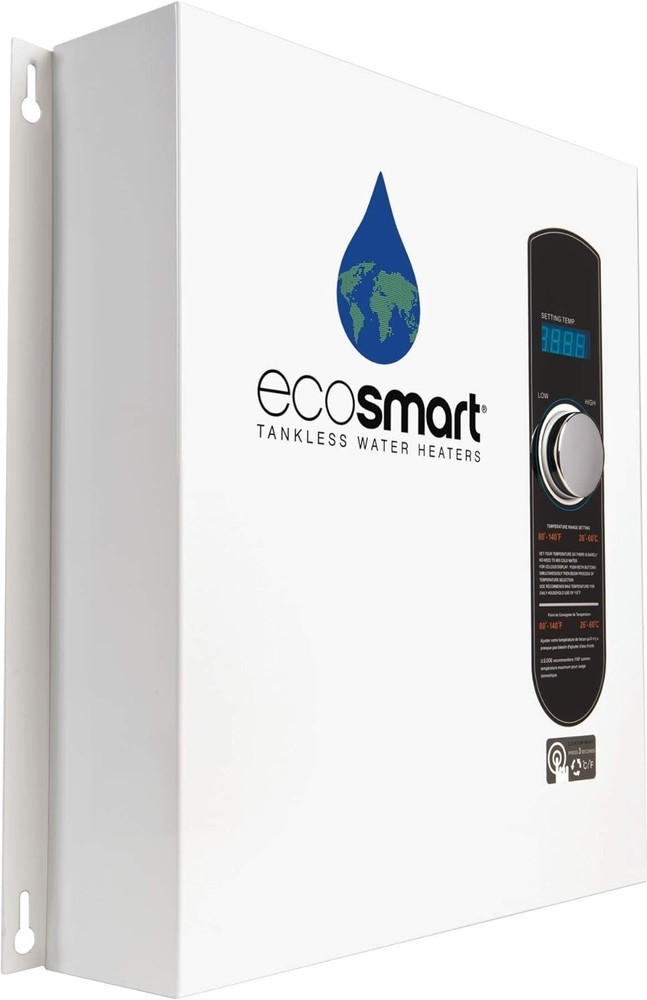EcoSmart ECO 27 Tankless Water Heater, Electric, 27-kW - Quantity 1, 17 x 17 x 3