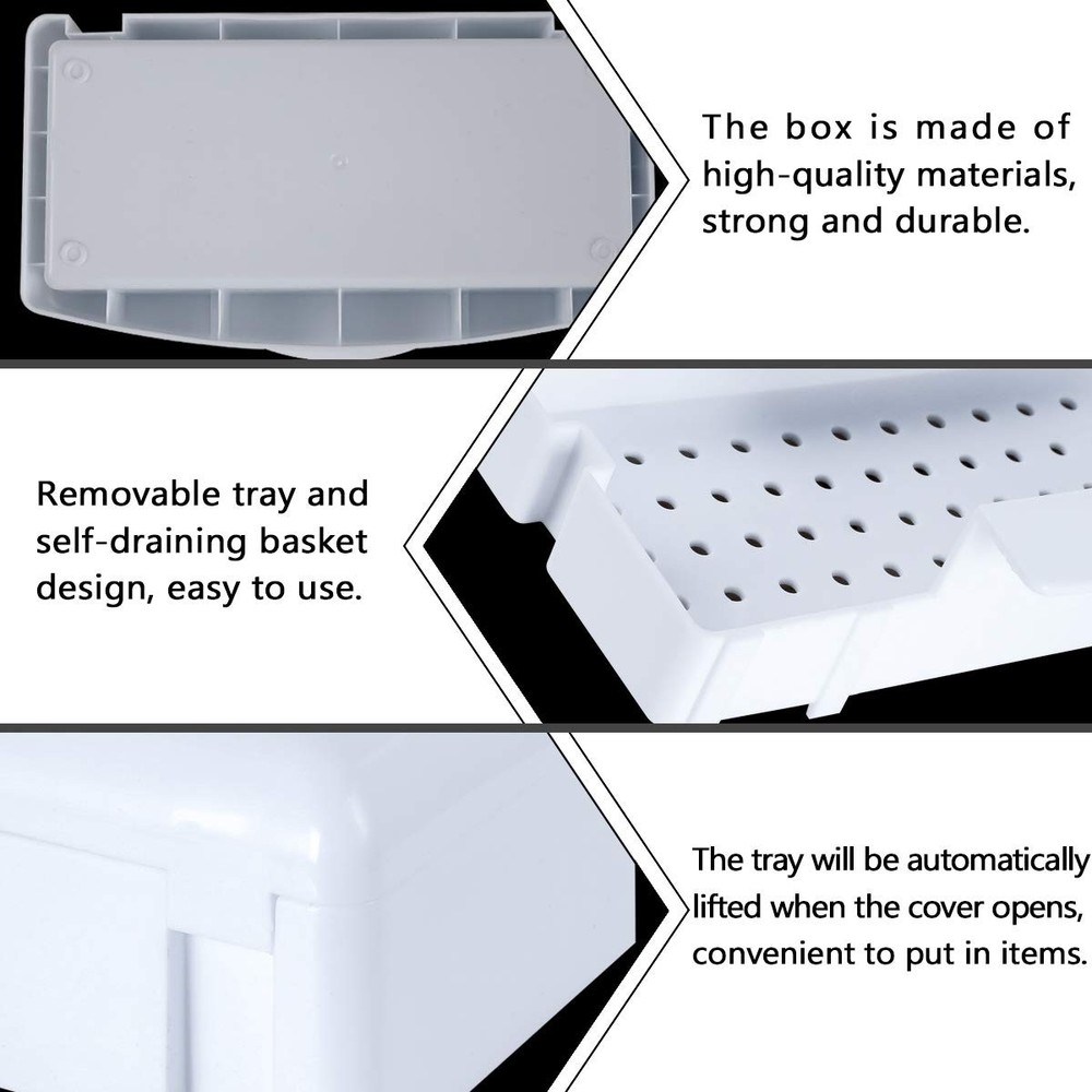 Sanitizing Tray - Disinfectant Container Nail Tool Sterilizer Box Plastic San...