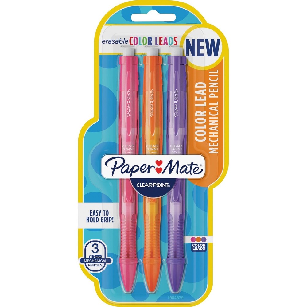 Paper Mate Mechanical Pencil Set Refillable 0.7mm Lead 3 Pack 1984679