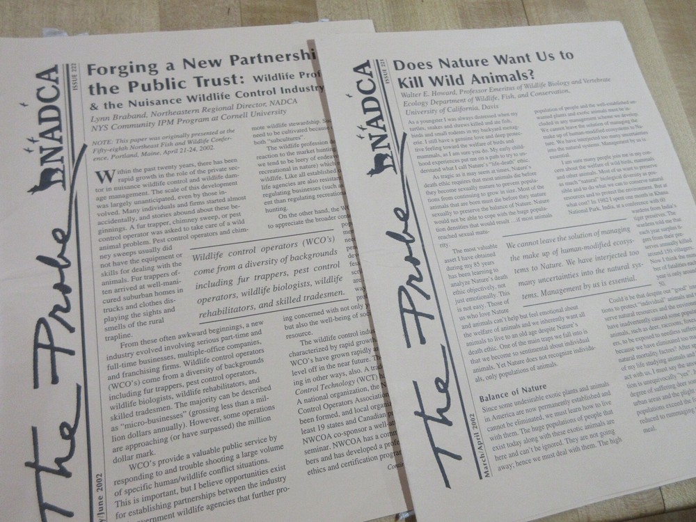 2 The Probe Newsletters NADCA 2002 Wildlife & Nuisance Control (b)