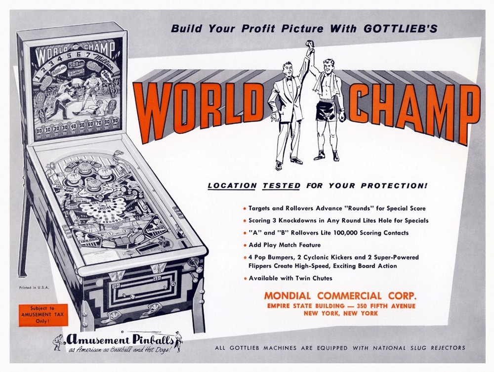 1957 Gottlieb World Champ Pinball Machine Rubber Ring Kit