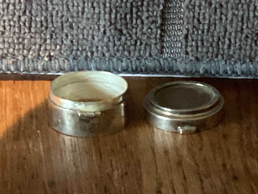Silver Indonesian 1952 Coin Topped Pill Box