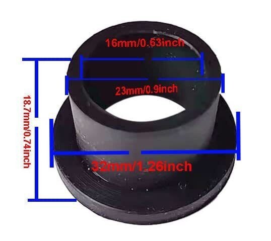 Grow1 3/4'' Top Hat Rubber Grommet (25 PIECES) DIY Recirculating Hydroponics
