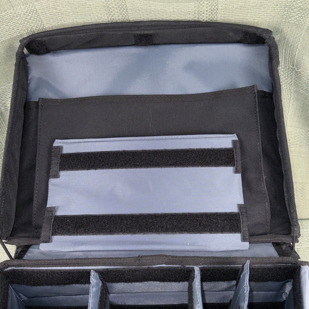 Duluth Trading Co. Mobile Desk Center Console Adjustable Compartments 14x12x7