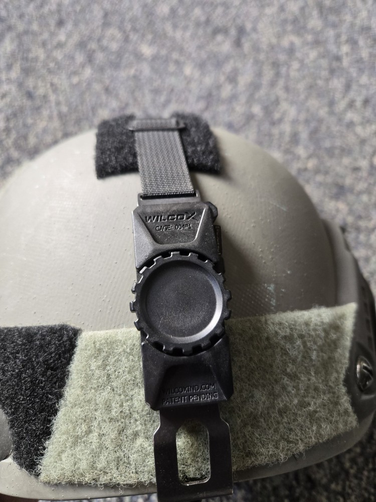 Wilcox NVG Helmet Mount with Adjustable Ratchet Strap