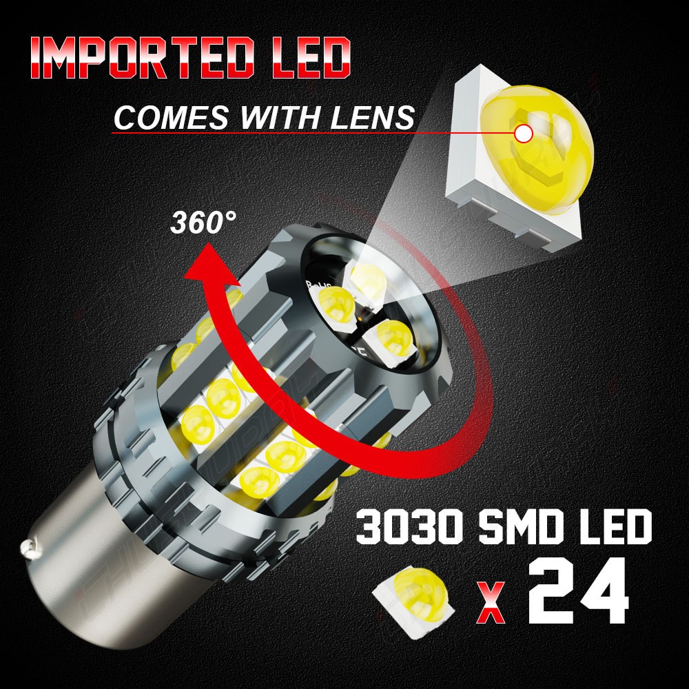 LED 1156 Reverse Light Backup Super Bulbs Bright White 6000K 5000LM