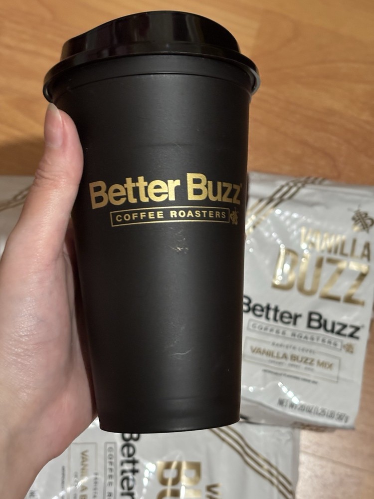 Better Buzz Vanilla Buzz Powder Mix 3-Pack with BPA Free Cup , 20oz