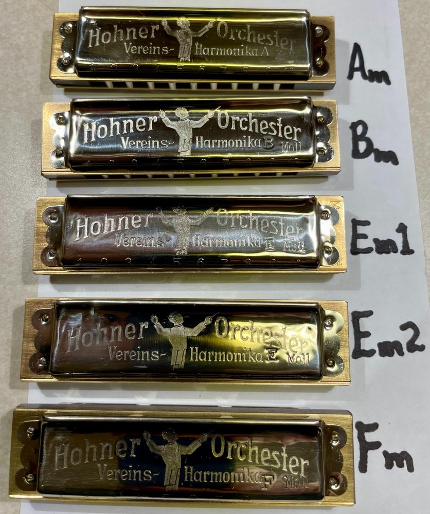 Harmonica Hohner Orchester vintage, natural minor various keys