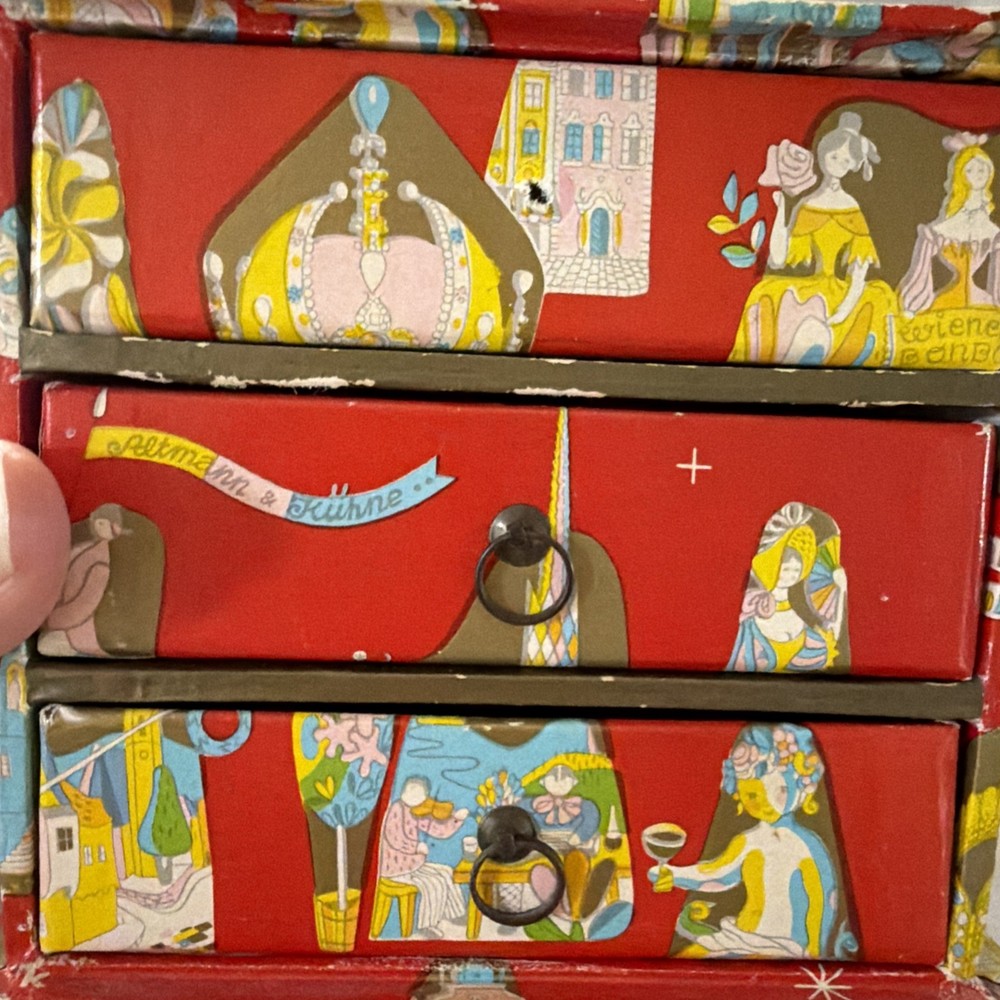 1986 Austrian Altmann & Kuhne Candy Container 3 Shelf Box Tiny Box