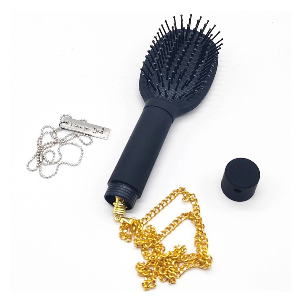 Hidden Compartment Real Hair Brush Comb Secret Stash Safe Container Storage