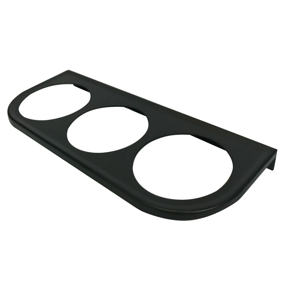 Universal Metal Black Under Dash Triple Gauge Mounting Panel 2-1/16 Inch