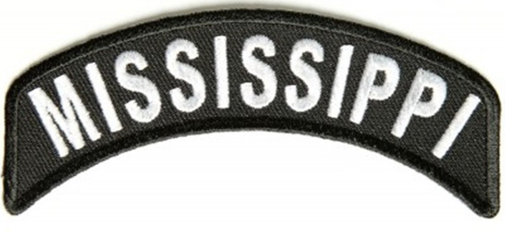 Mississippi Mini Rocker Motorcycle Patch Biker Patch