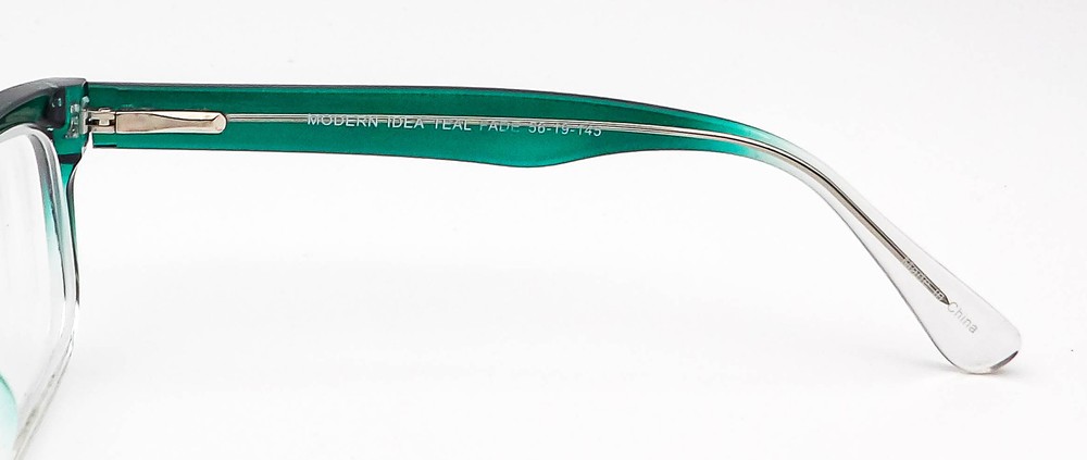 Modern Optical Idea Teal Fade Rectangle Eyeglasses Frames 56-19-145