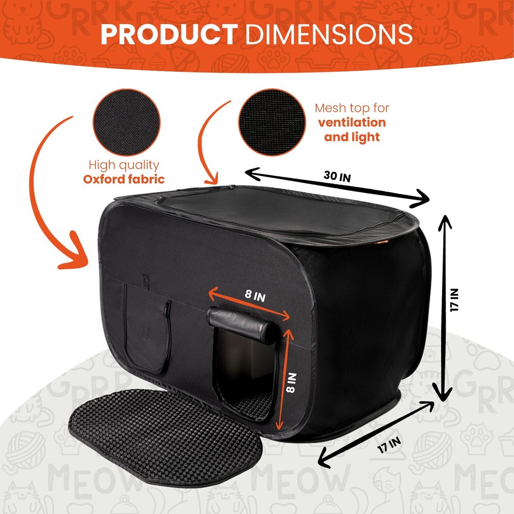 Pexter Cat Litter Box Enclosure - Discreet and Hidden - Kitty Litter Trap Design