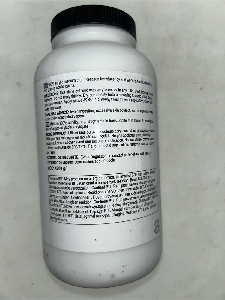 Golden Acrylic Medium, Glazing Liquid, 32 Oz, Satin