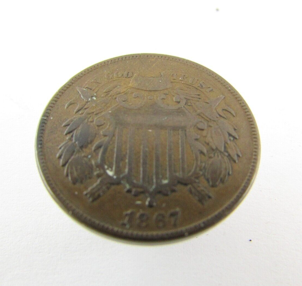 1867 2 CENT PIECE NICE DETAIL