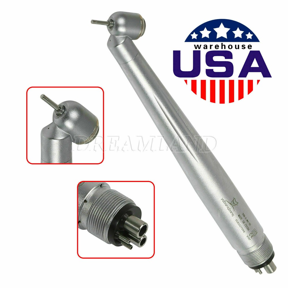 Dental Surgical 45 Degree High Speed Handpiece Push Button Single Spray 4 Holes