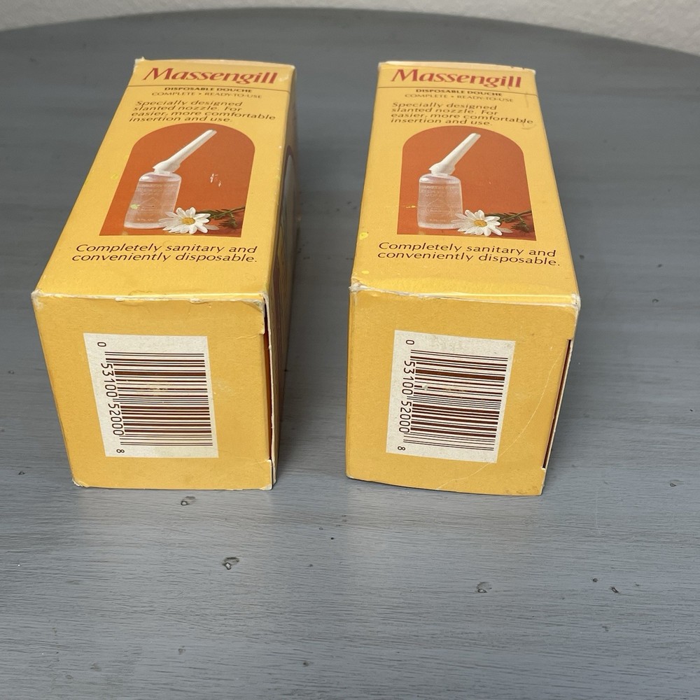 2 VTG Massengill Douche Extra Mild Vinegar & Water Disposable Boxes have Damage