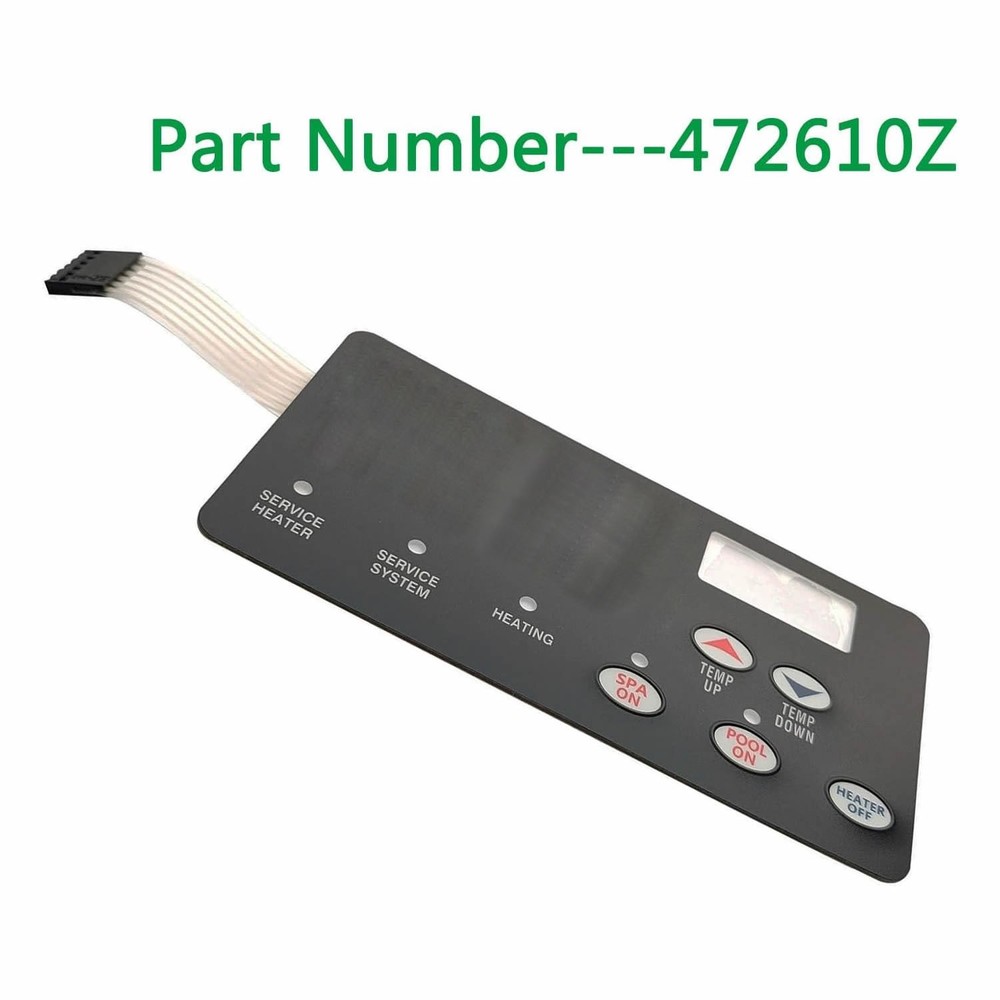 for Pentair 472610Z Switch Membrane Pad Replacement MasterTemp Pool & Spa Heater