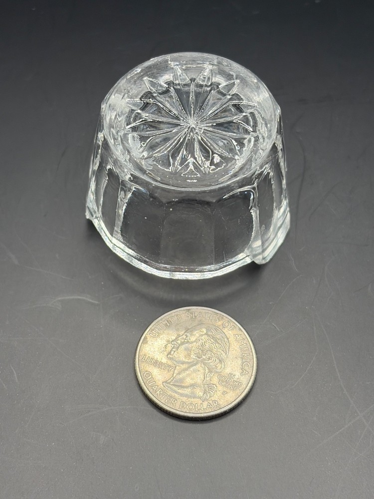 EPAG Glass Salt Dip Cellar Starburst Pattern