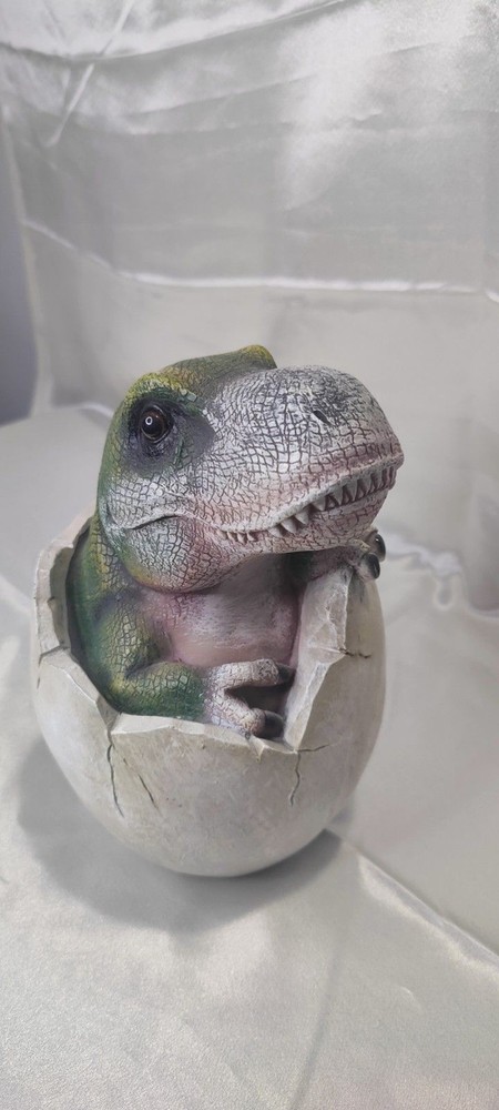 Baby Tyrannosaurus Rex Dino Egg Statue
