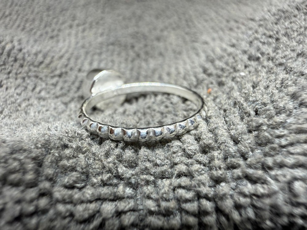 Solid 925 Sterling Silver Natural Aquamarine Blue Round Gemstone Handmade Ring