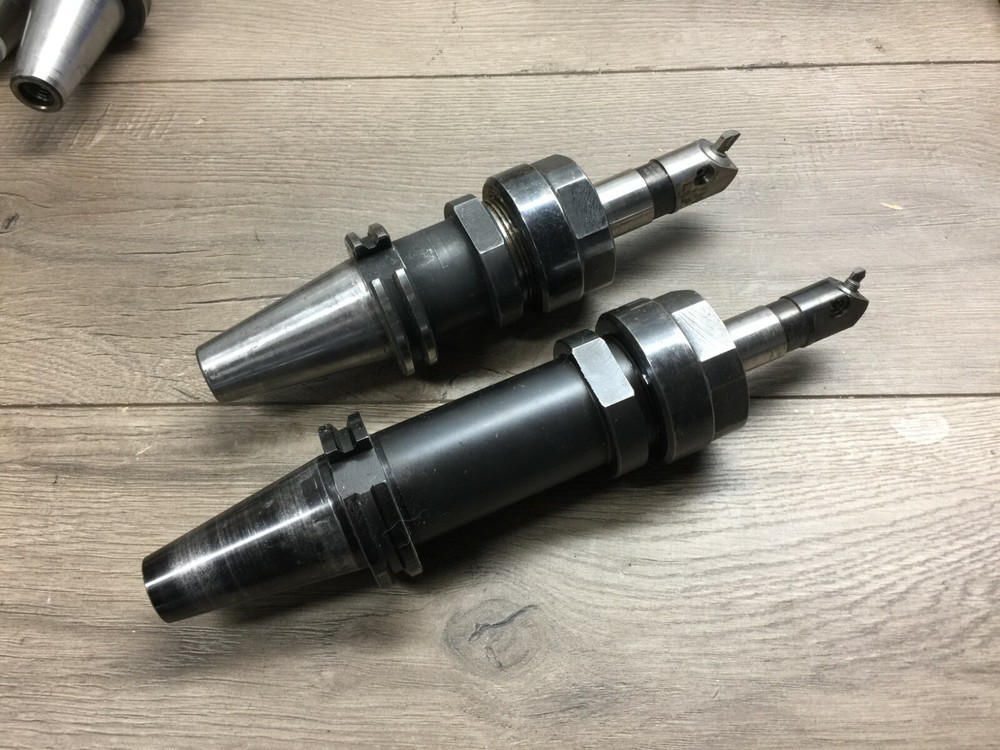 PAIR OF UNIVERSAL DEVLIEG MICROBORE BORING HEADS ARPX 1 & 1.9 " W/ CAT40