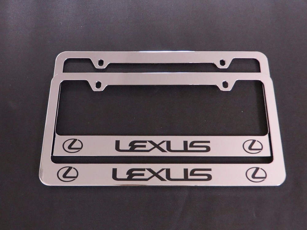 2 Brand New lexus chrome plastic license plate frame