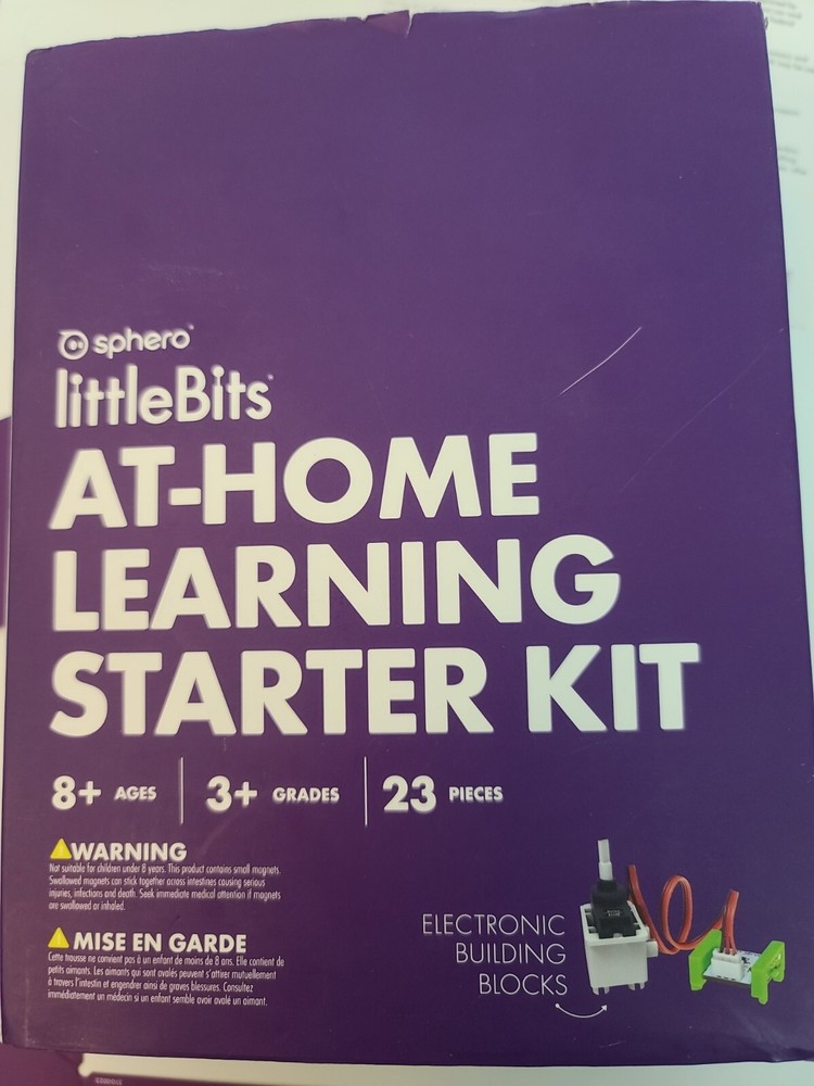 Sphero littleBits at-Home Learning Starter Kit NEW box has shelf damage-kit mint