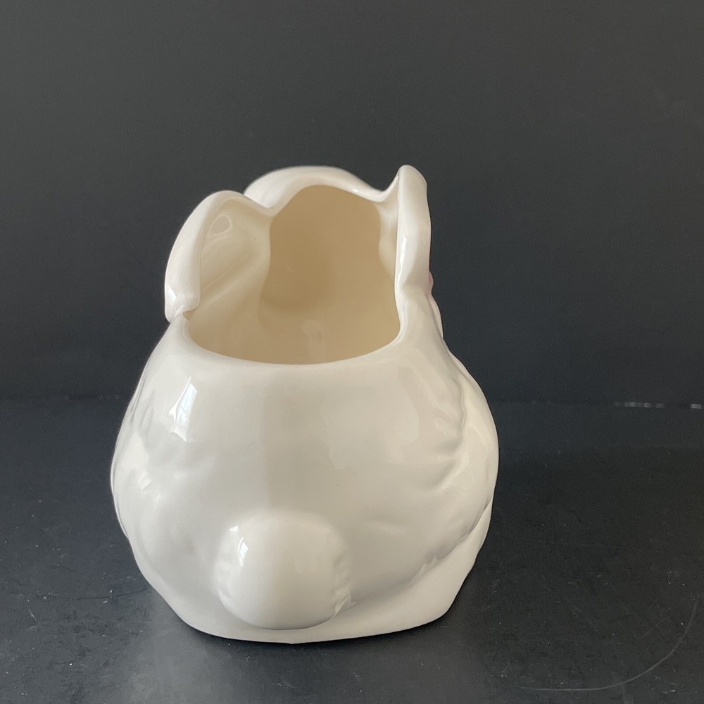 Relpo White Ceramic Rabbit Window Planter