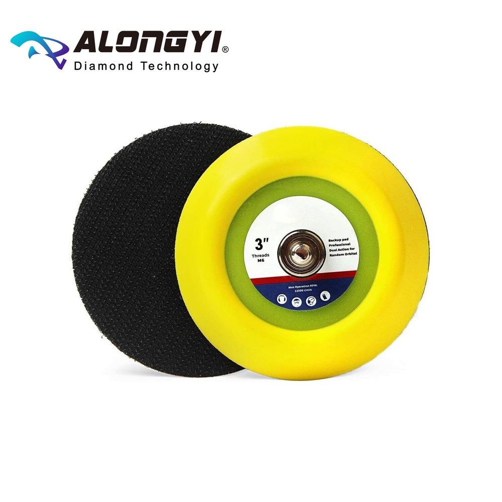 3" 2-Pcs Hook and Loop Backing Plate for Polisher Sanding Polishing (M6 Thread)