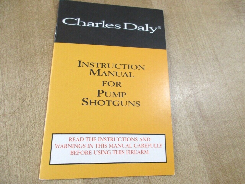 Charles Daly Instruction Manual for Pump Shotguns (w5)