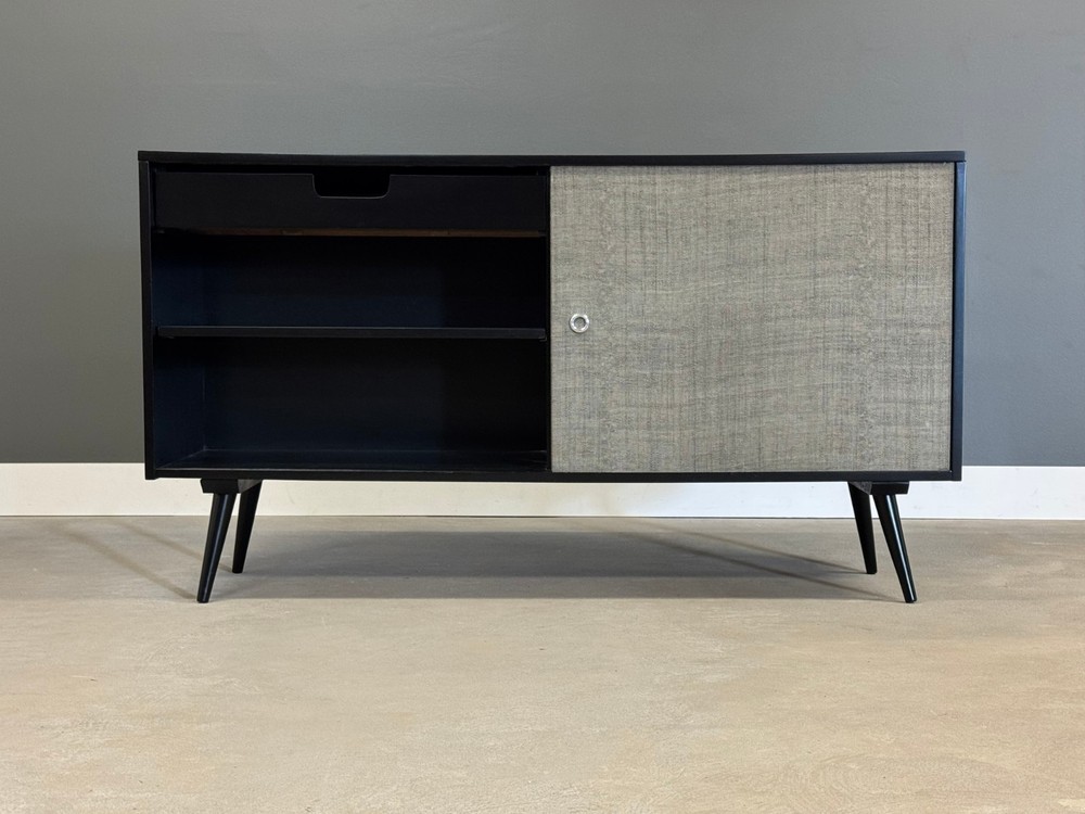 Black Lacquer Paul McCobb Planner Group 60” Credenza