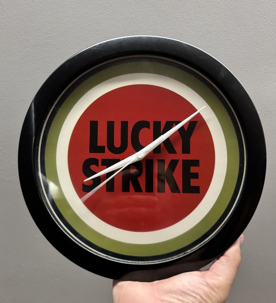 Lucky Strike Advertising Wall Clock Quartz Cigarette Brand